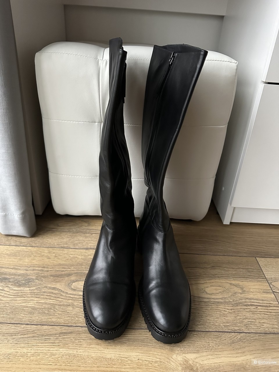 Max Mara высокие сапоги натуральная кожа 39,5