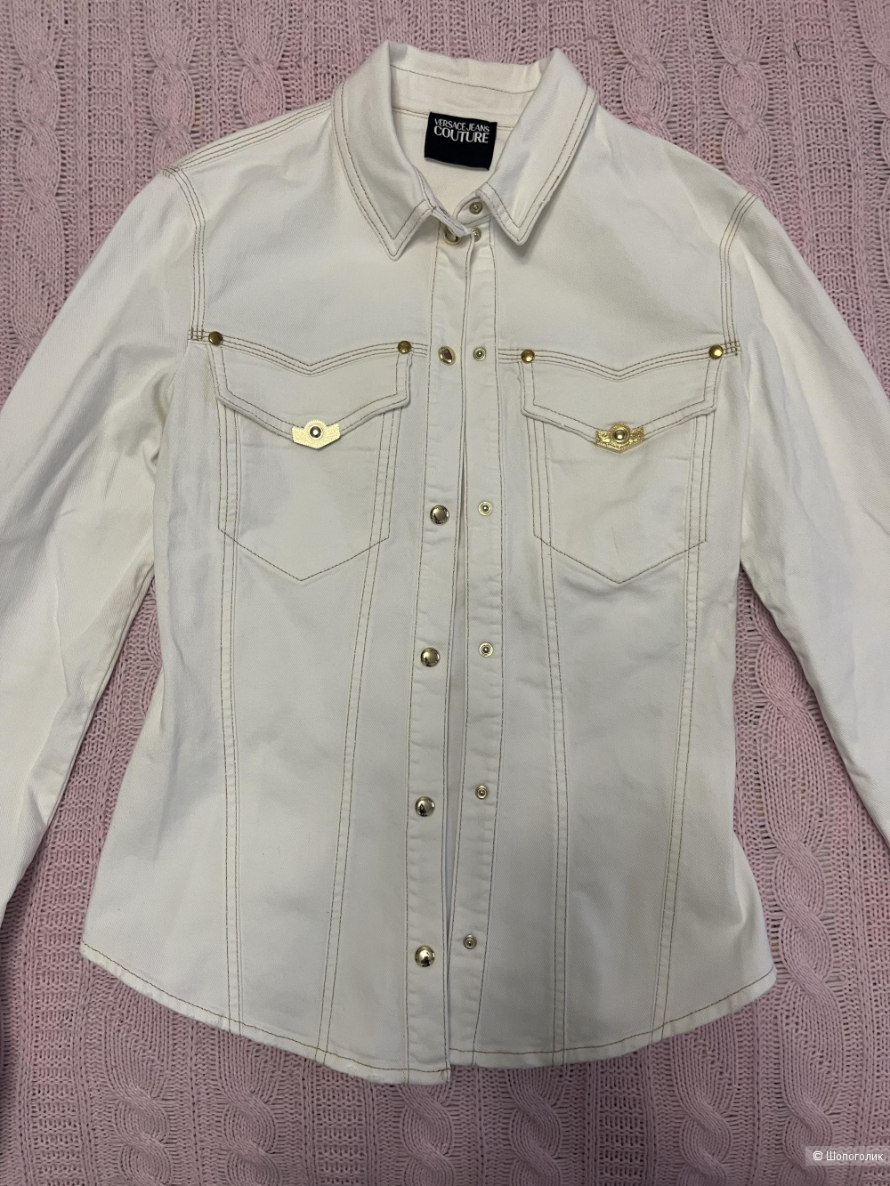 Versace jeans couture джинсовая рубашка XS