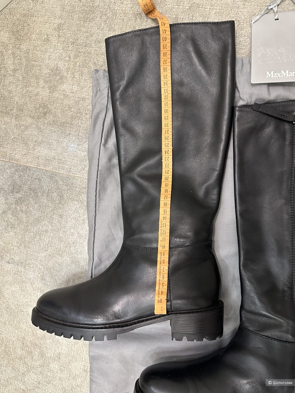 Max Mara высокие сапоги натуральная кожа 39,5