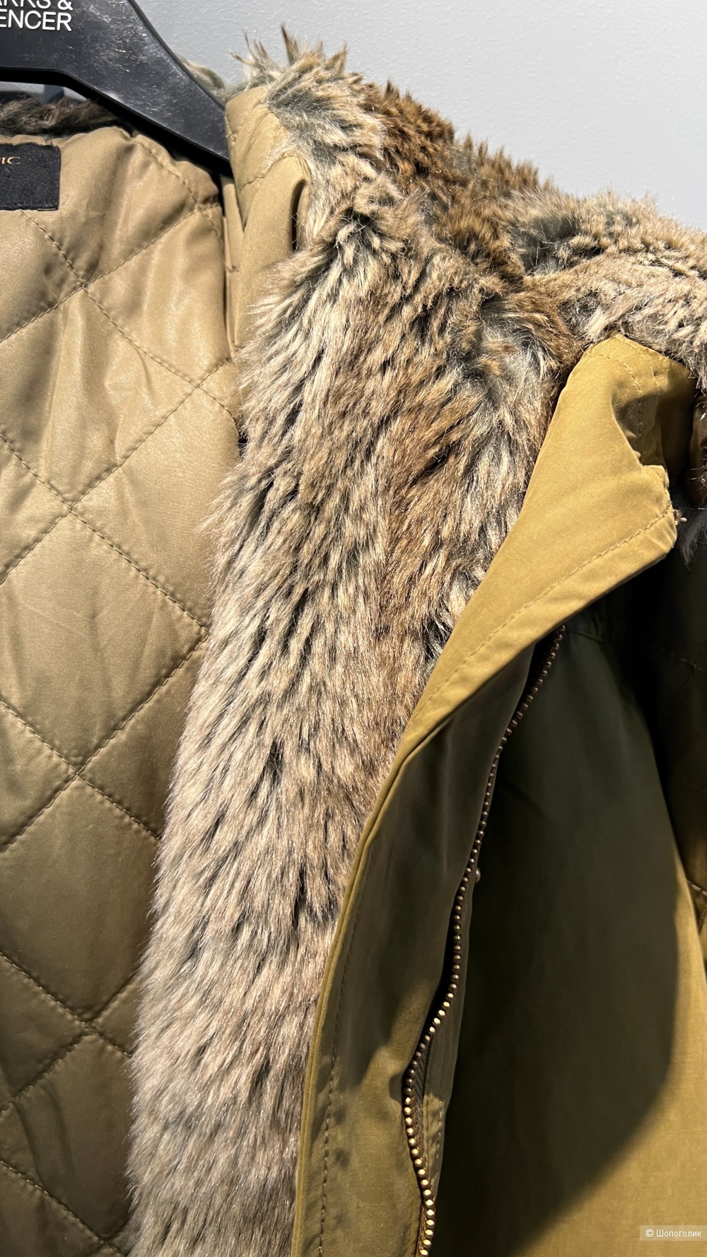 Парка с мехом Zara XS