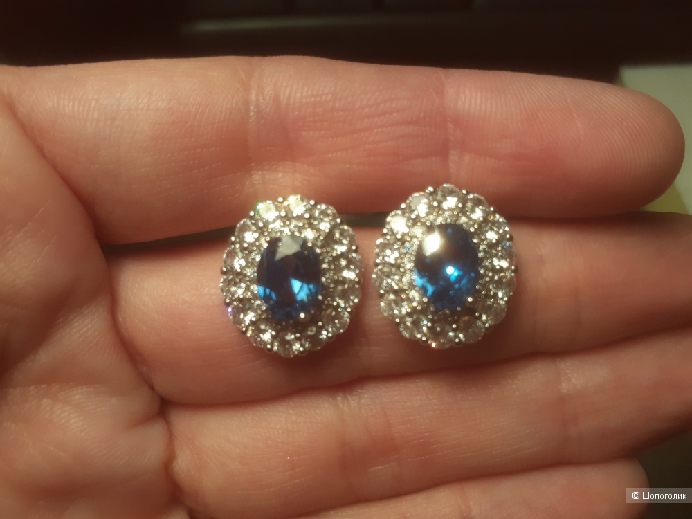Серьги с танзанитами