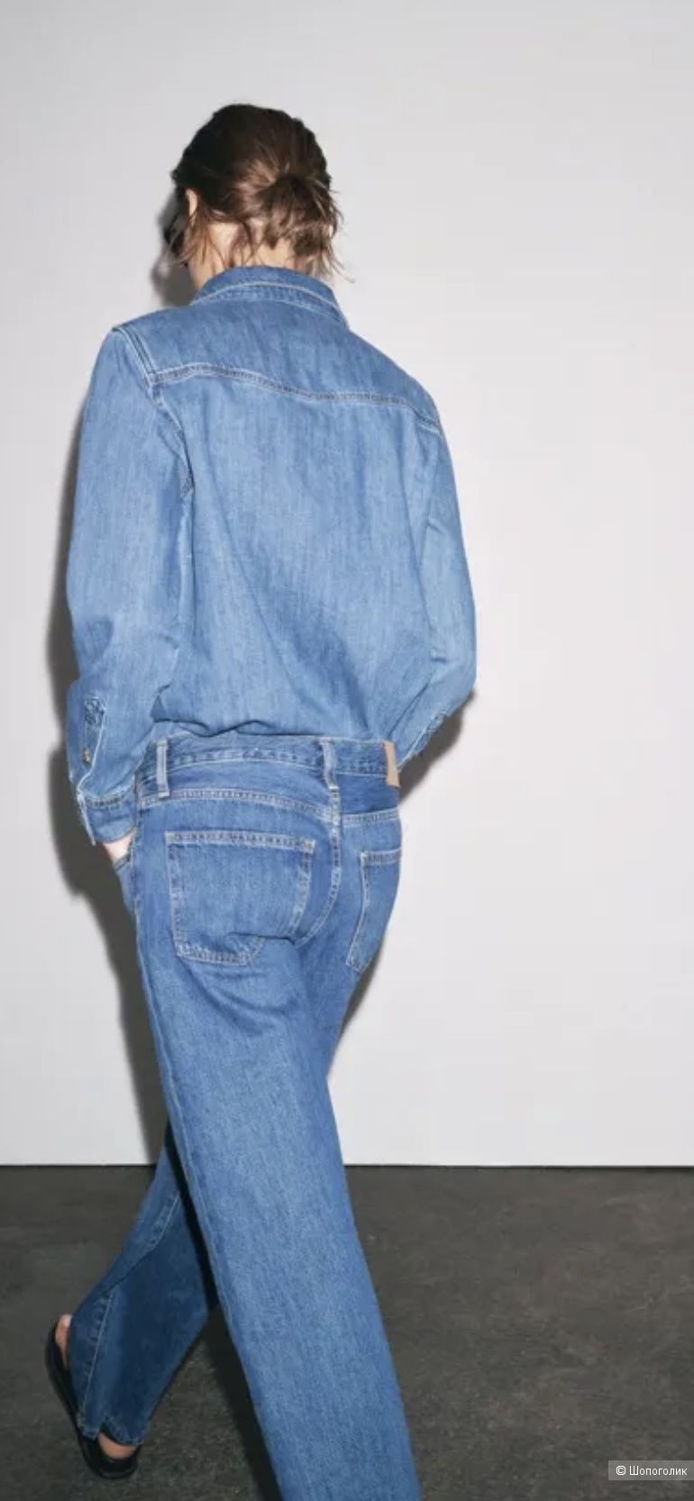 Джинсовая куртка-рубашка ZARA, размер M