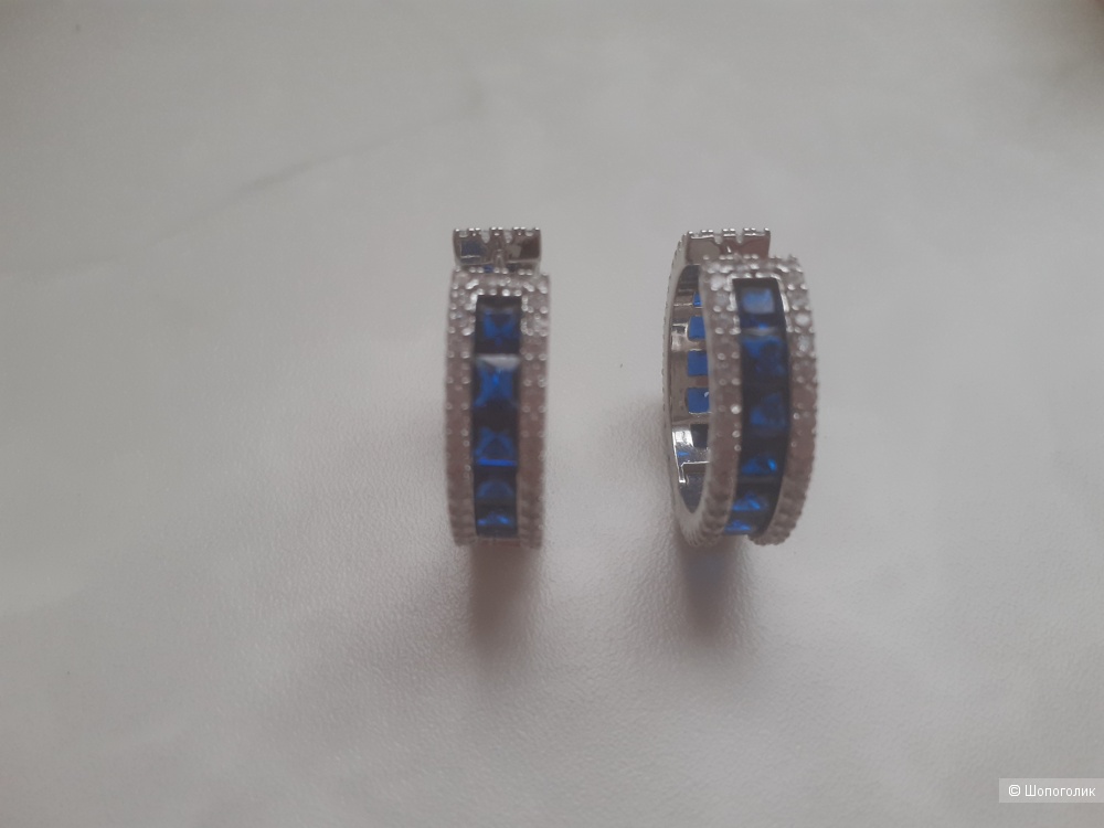 Серьги с сапфирами