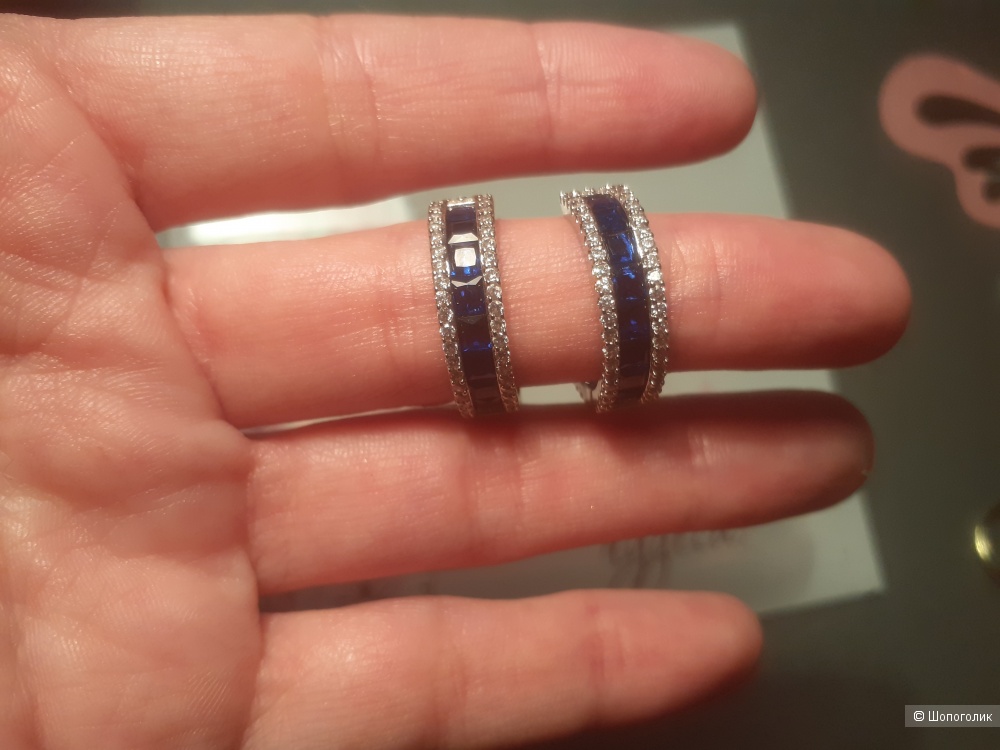Серьги с сапфирами