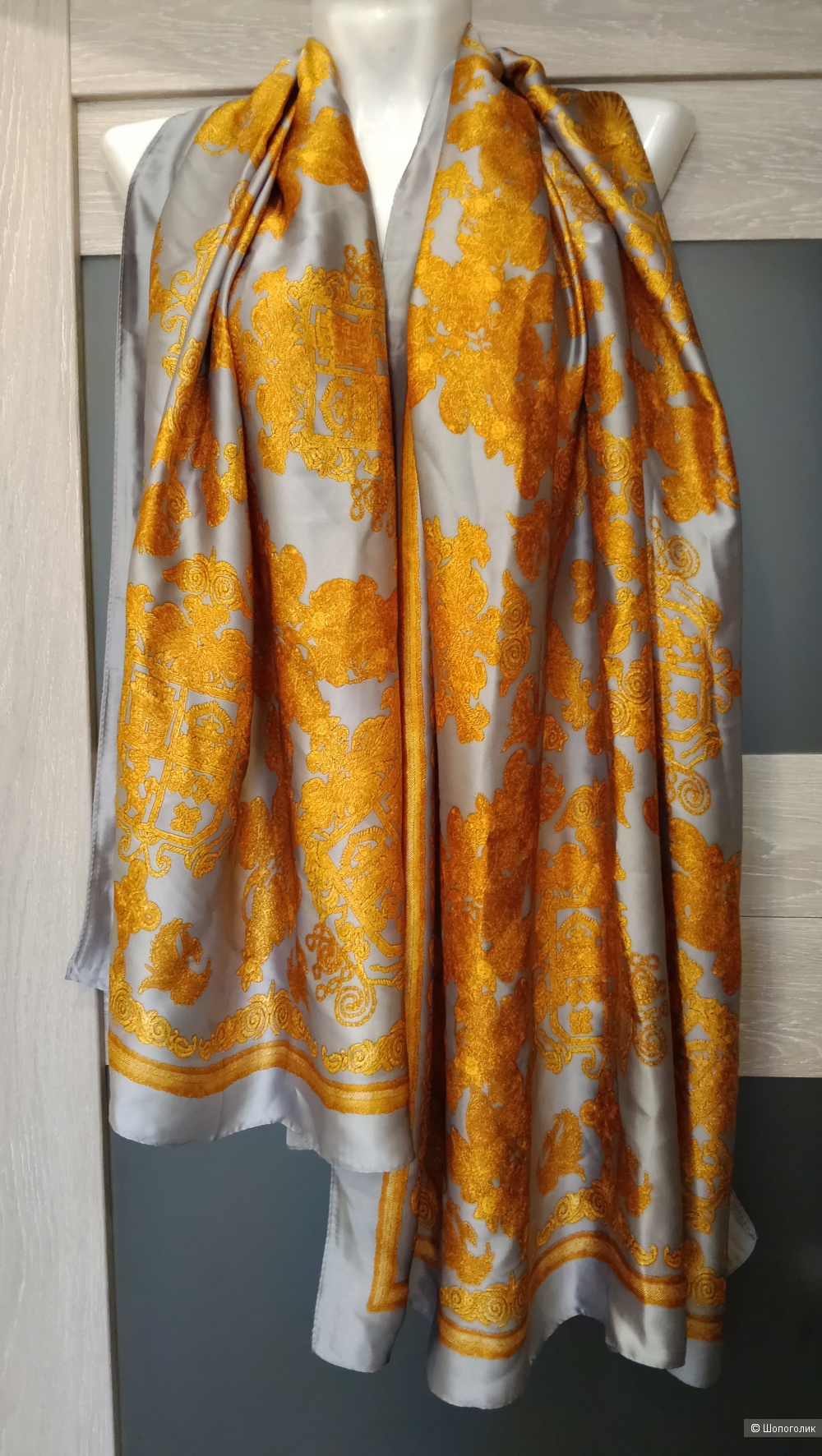 Шёлковый платок палантин 180*80 см, La Manik