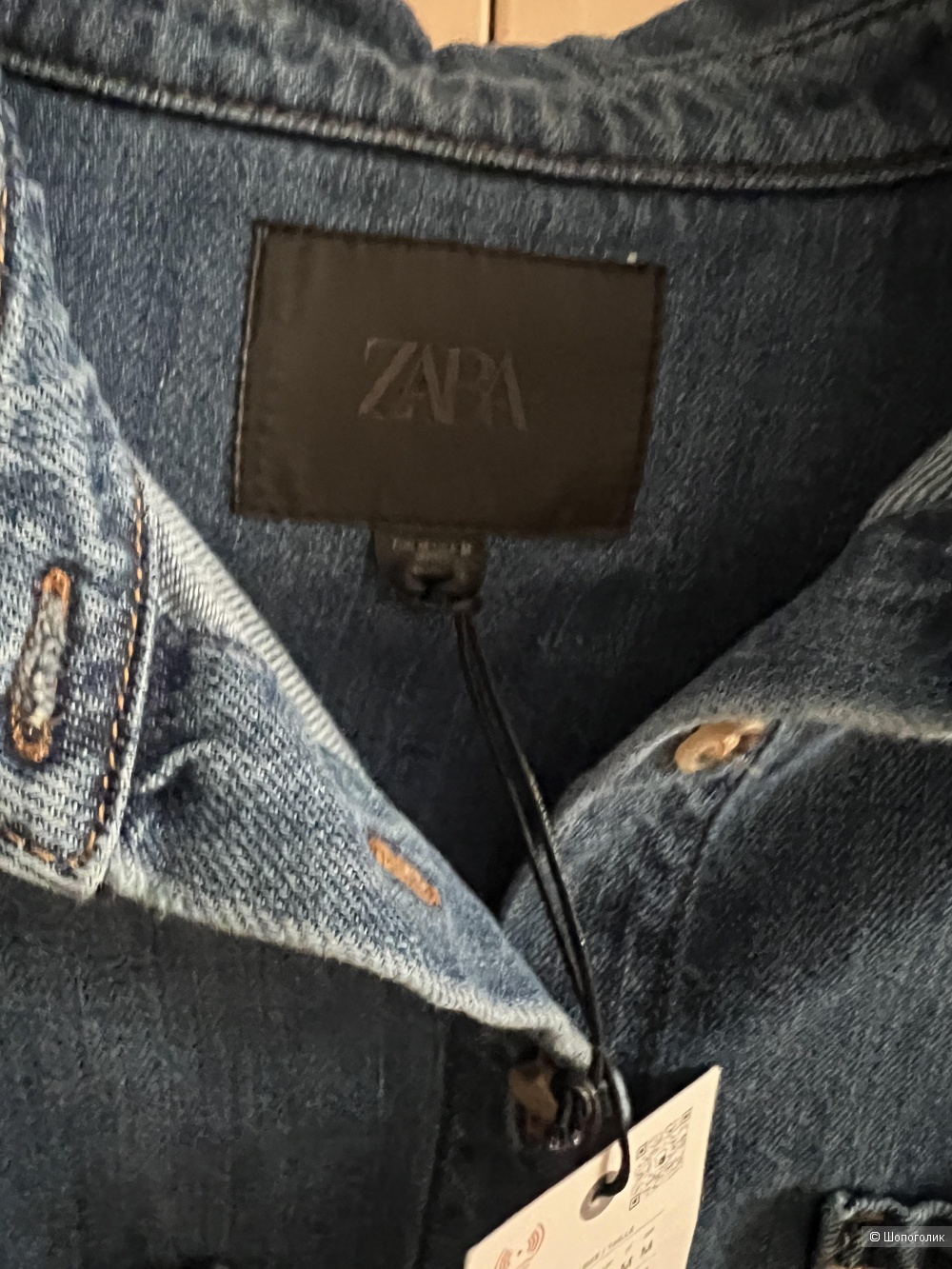 Джинсовая куртка-рубашка ZARA, размер M