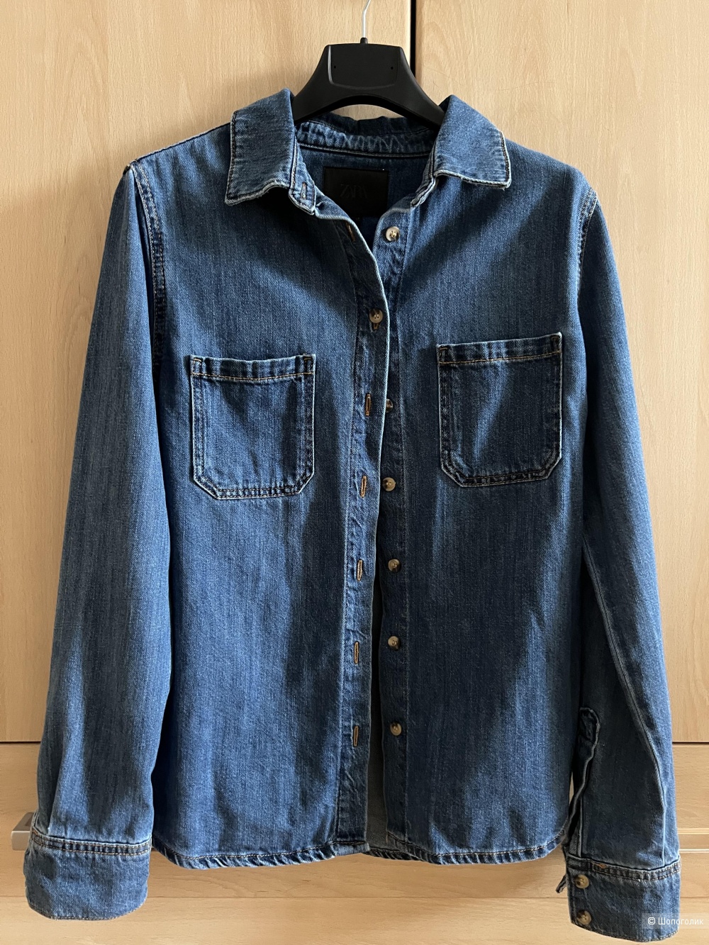 Джинсовая куртка-рубашка ZARA, размер M