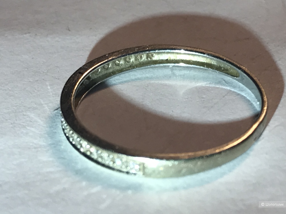Кольцо золото , 15 размер