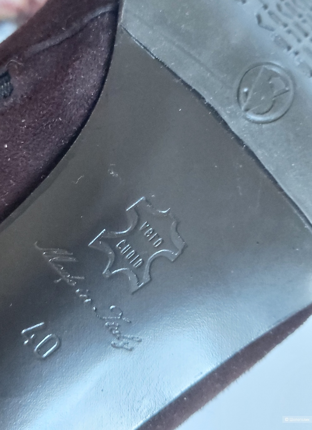 Ботильоны зимние Италия, натуральная замша, мех.