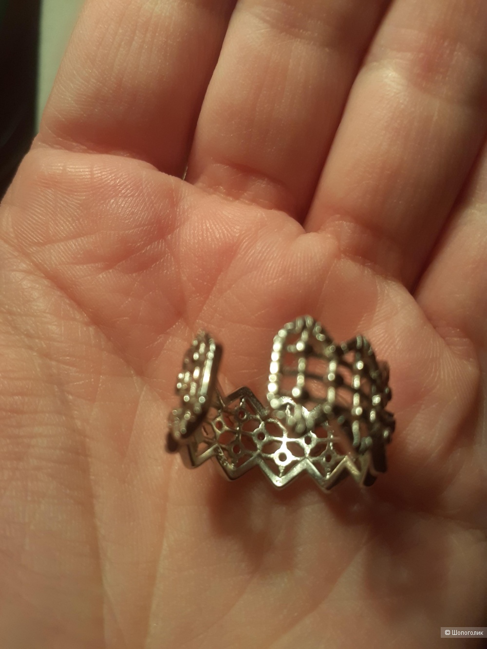 Кольцо с гранатами, открытый размер
