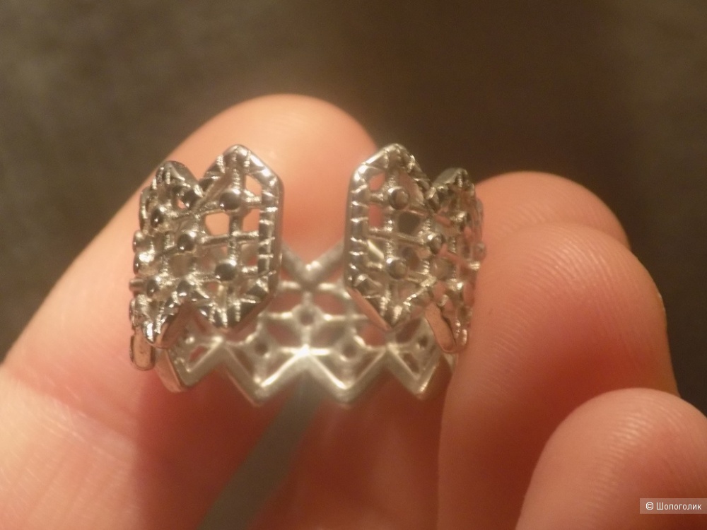 Кольцо с гранатами, открытый размер