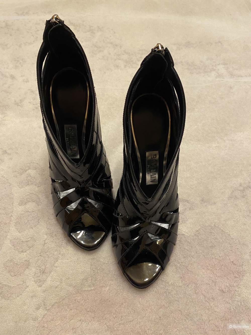 Ботильоны лаковые BALMAIN   36р.