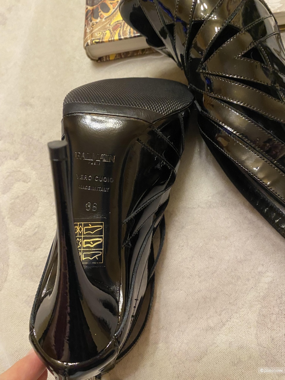 Ботильоны лаковые BALMAIN   36р.