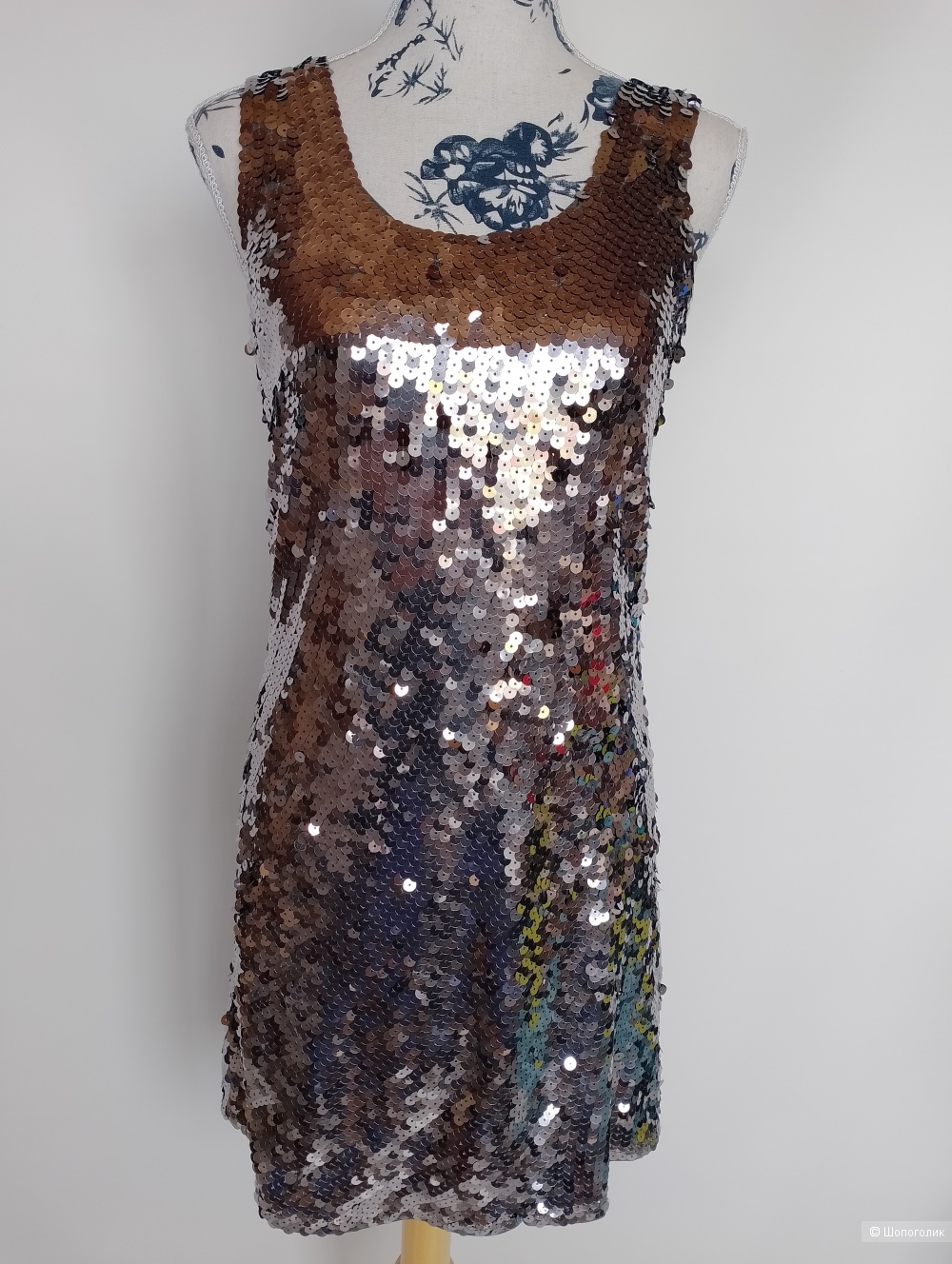 Платье мини пайетки rare