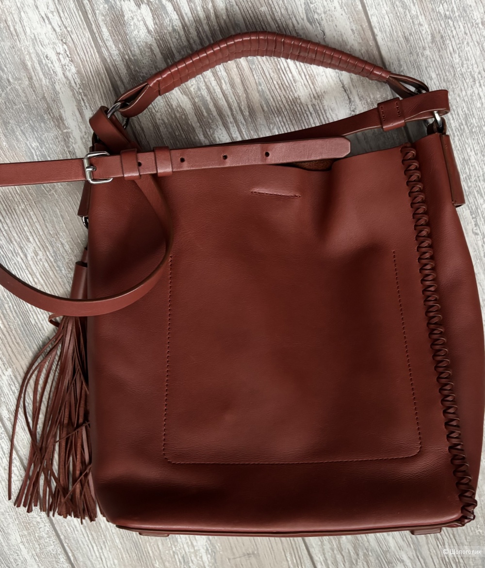 Сумка-тоут из натуральной кожи All Saints, one size