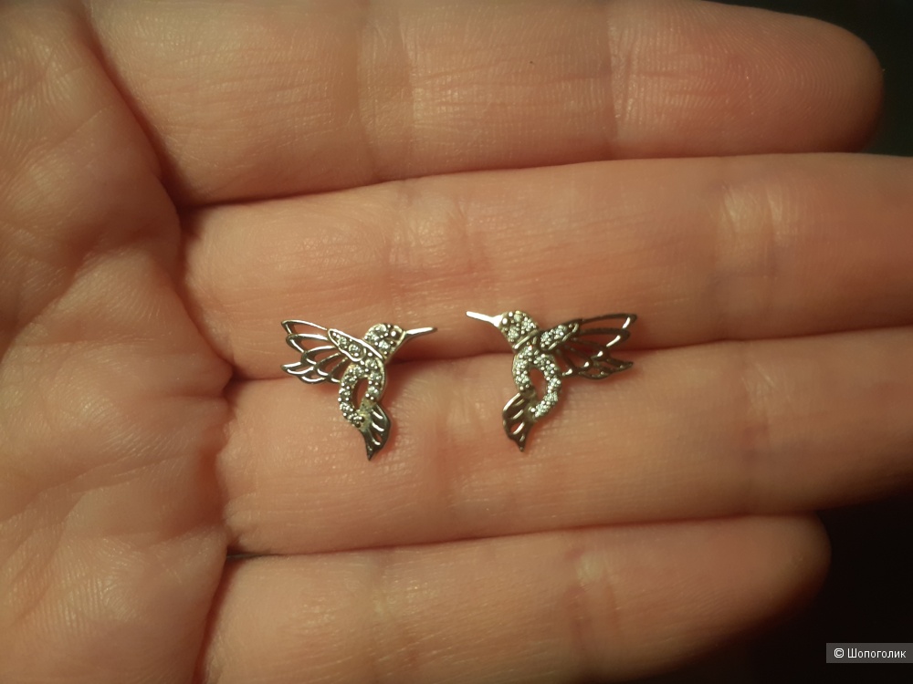 Серьги колибри