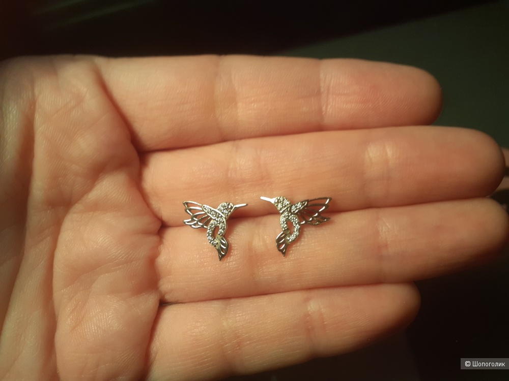 Серьги колибри