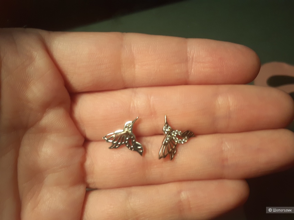 Серьги колибри