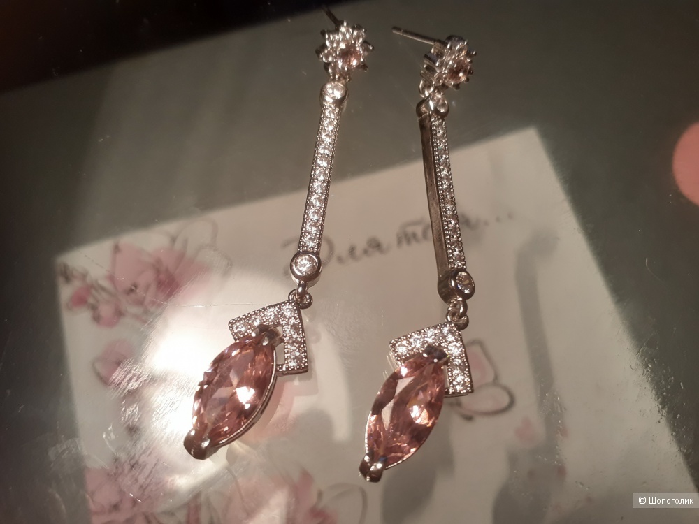 Серьги с цирконом