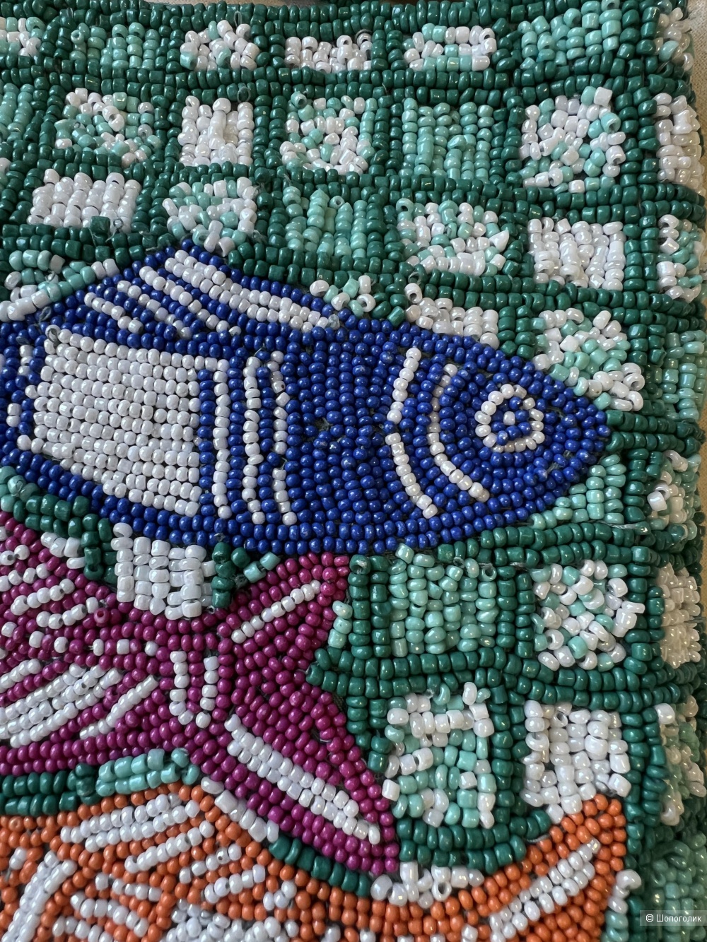 Мини-сумка Zara с вышивкой бисером рыбки