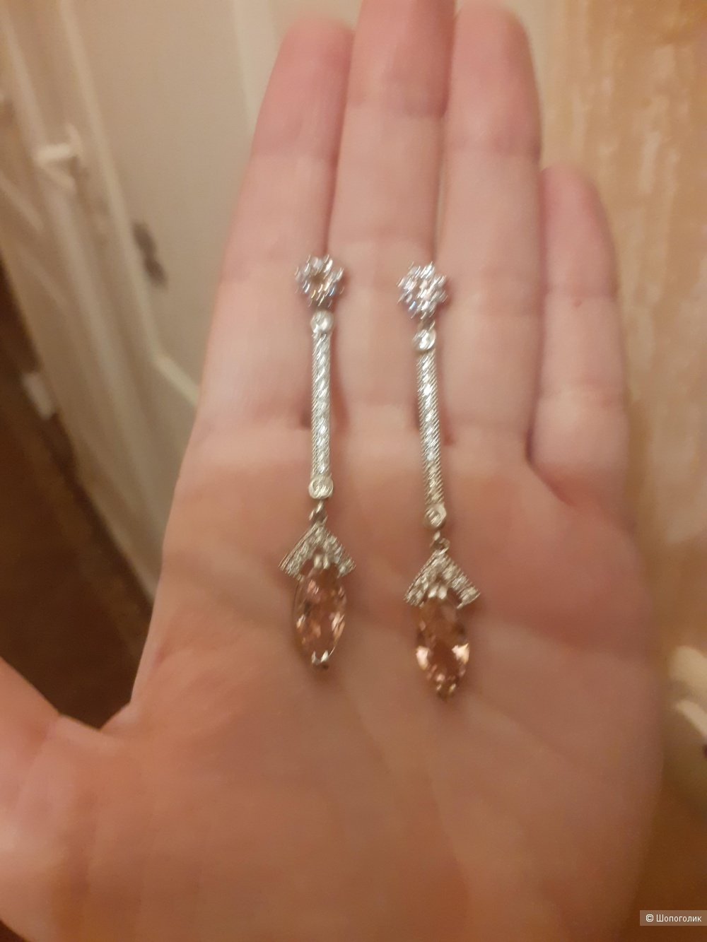 Серьги с цирконом