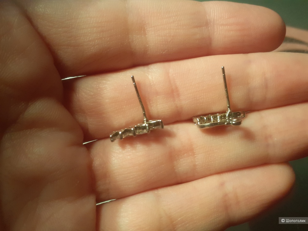 Серьги с цирконом