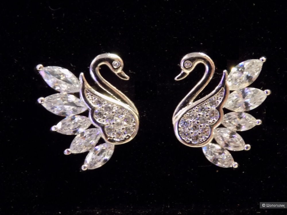 Серьги с цирконом