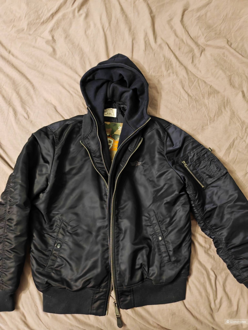Куртка-бомбер утепленный с капюшоном Angelo Bonetti размер L (50-52)