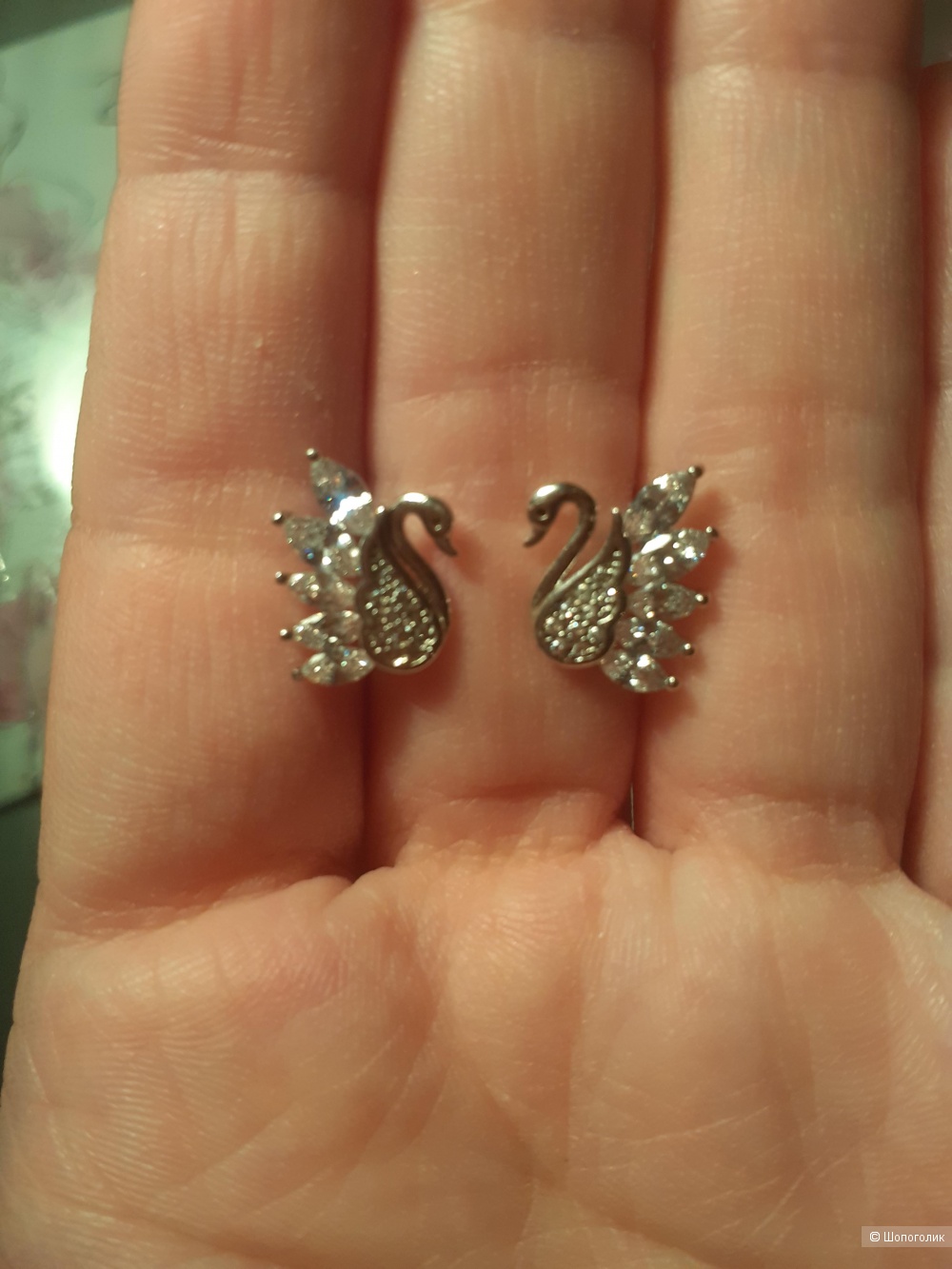 Серьги с цирконом