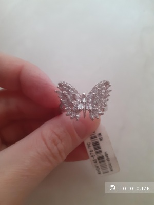 Кольцо бабочка, размер 19