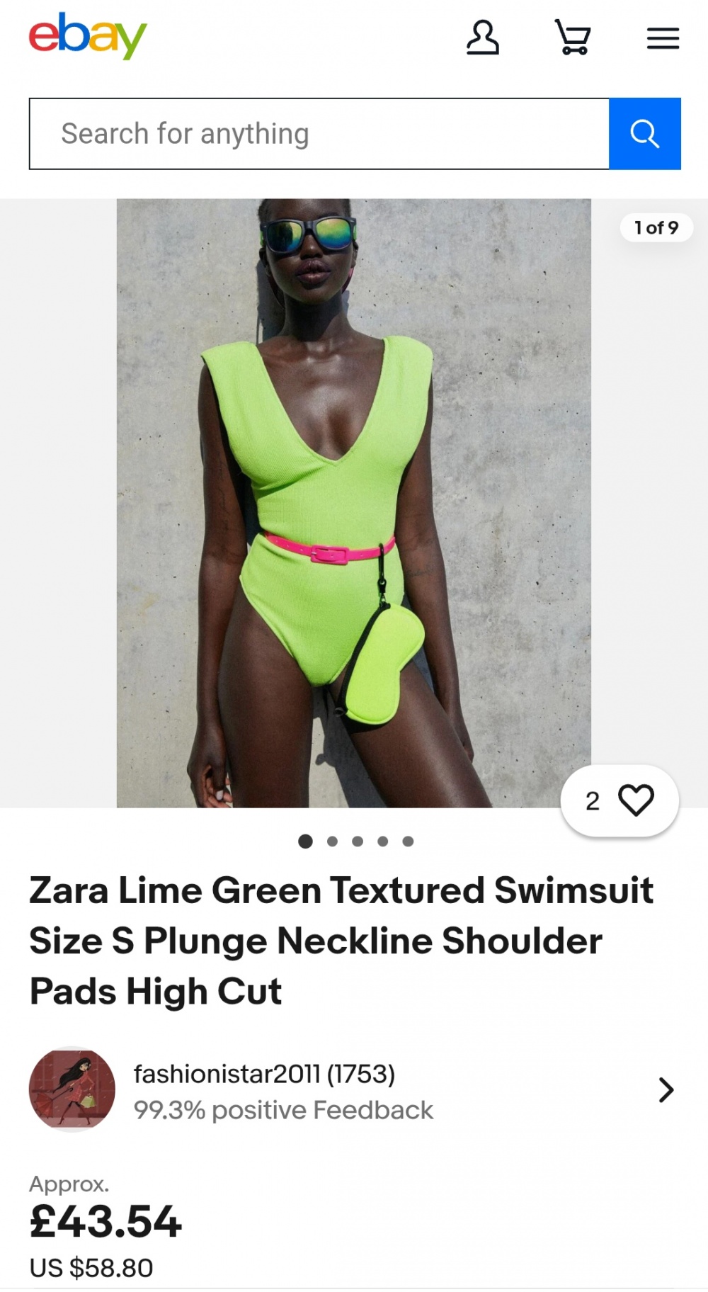 Купальник Zara, размер s