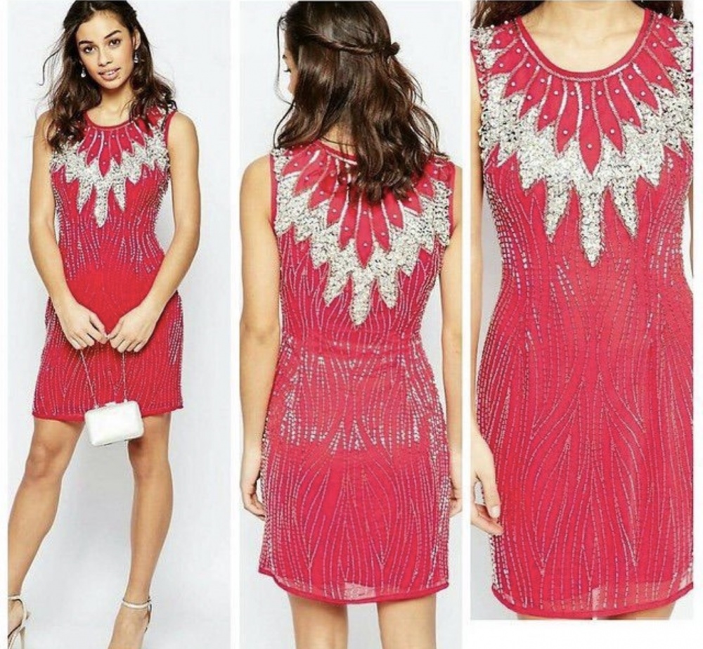 Платье расшитое бисером Maya , UK 10