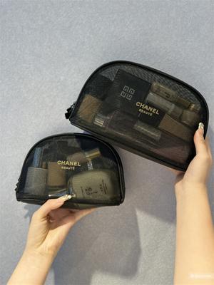 Набор из 3 прозрачных косметичек Chanel