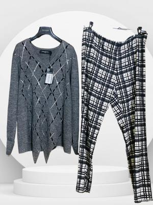 Комплект пуловер шерсть Maria Grazia Severi+брюки- 50-52