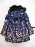 90902C-36  TULLE&TULIP BLUE POLYESTER FOX HAIR JACKET SIZE 36 38 40 (BACK) PRICE USD 70.jpg
