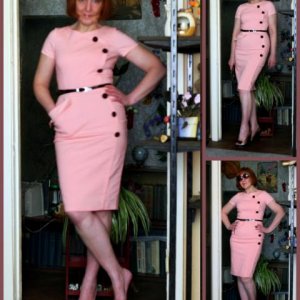 Hybrid Dress with Button and Belt Details