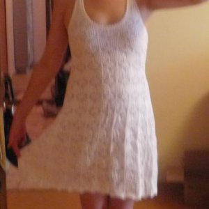 Crochet Racerback dress 285 722 S white