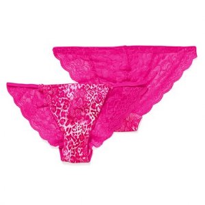 Pink Lace-back Bikini Panty
Бикини, классический крой с низкой посадкой. Игривая модель за счет комбинации контрастной расцветки и материалов (коттон 