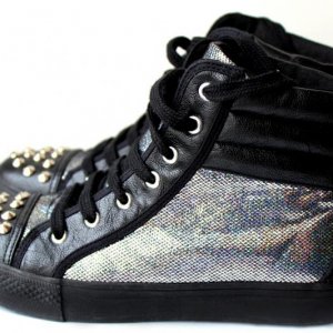 ASOS DUBSTEP Studded High Top Trainers