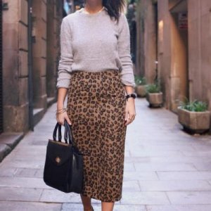 asos pencil skirt textured leopard print style in lima