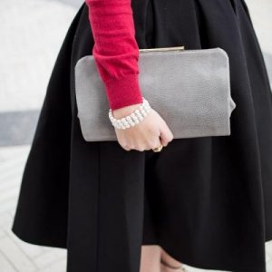 asos full skirt in black vince camuto gray clutch 7