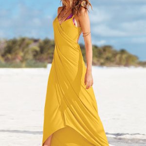 V360247 RC25M Maxi Wrap Cover up Dress