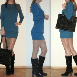 Платье Biu Heaven, сапоги Guess