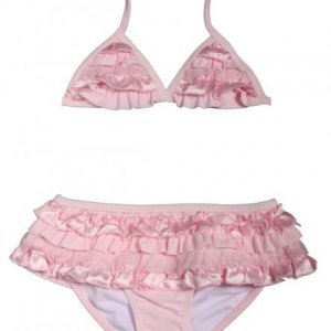 sz 4y, Kate Mack Dipped In Ruffles Swim Skirted Two Piece - $40