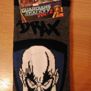 the Galaxy Groot Drax 
размер 35-40
 200р забрать можно в СПб
Drax 55% Cotton 26% Polyamide 17% Polyester 2% Elastane