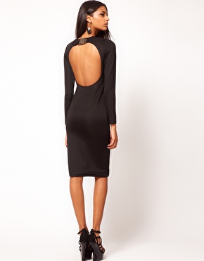 Aqua Caline Buckle Open Back Pencil Dress, 12 UK
900 рублей