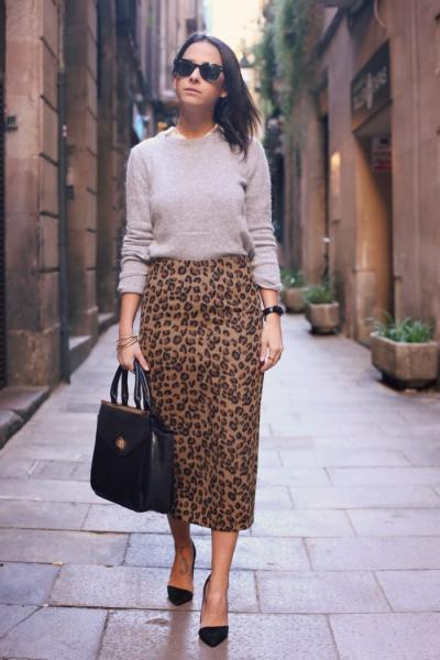 asos pencil skirt textured leopard print style in lima