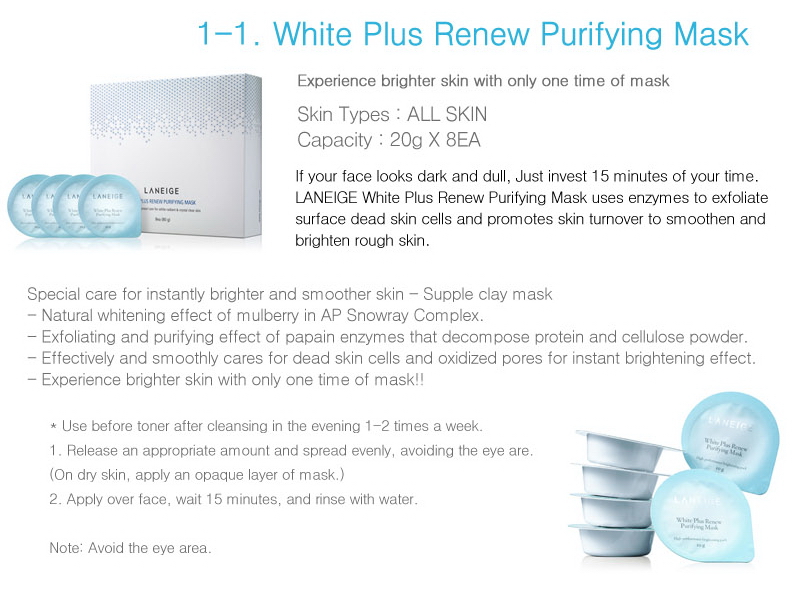 laneige White Plus Renew Purifying Mask