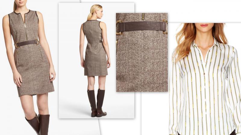 michael kors buckled sneath dress and shirt