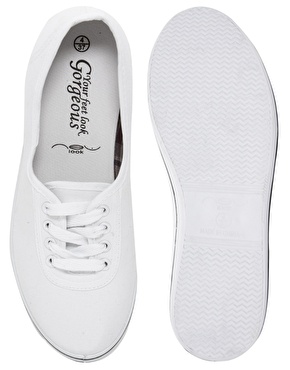 New Look Noodle White Basic Plimsolls